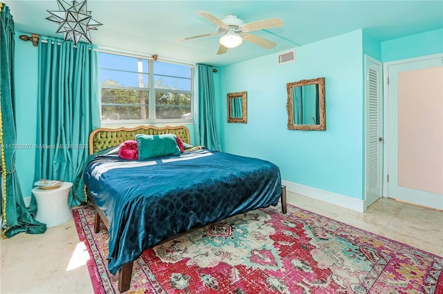 1811 Jefferson St Unit 203, Hollywood, FL 33020 - bedroom with baseboards and ceiling fan