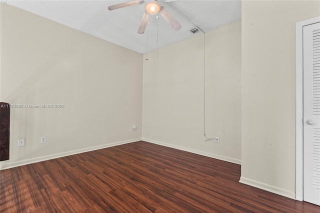1903 Players Pl, North Lauderdale, FL 33068 - spare room with ceiling fan, dark wood-type flooring, and a textured ceiling