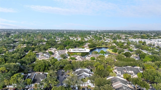1903 Players Pl, North Lauderdale, FL 33068 - aerial view of property's location featuring a large body of water and nearby suburban area