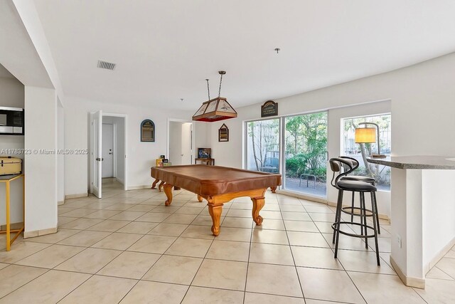 677 NE 24th St Unit 504, Miami, FL 33137 - recreation room with pool table and light tile patterned flooring