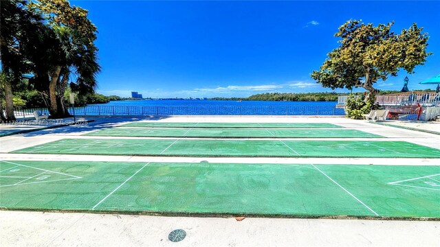 300 Bayview Dr Unit 206, Sunny Isles Beach, FL 33160 - surrounding community with shuffleboard and a water view