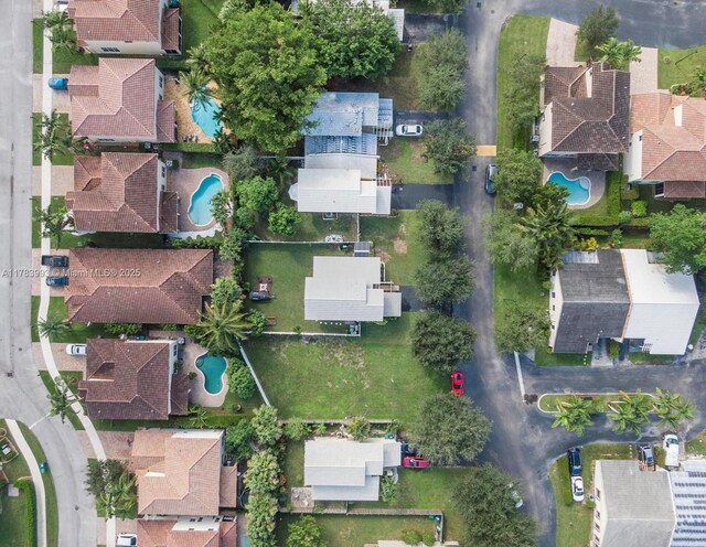 bird's eye view featuring a residential view
