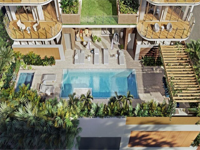 304 Ocean Dr Unit 302, Miami Beach, FL 33139 - drone / aerial view of a pool area