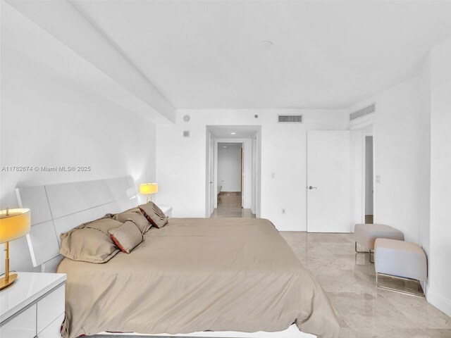 17201 Collins Ave Unit 704, Sunny Isles Beach, FL 33160 - bedroom with visible vents and marble finish floor