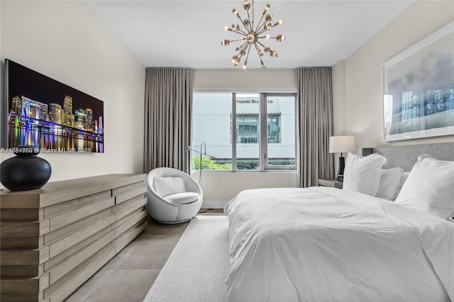 650 NE 32nd St Unit Bh6, Miami, FL 33137 - bedroom featuring a chandelier
