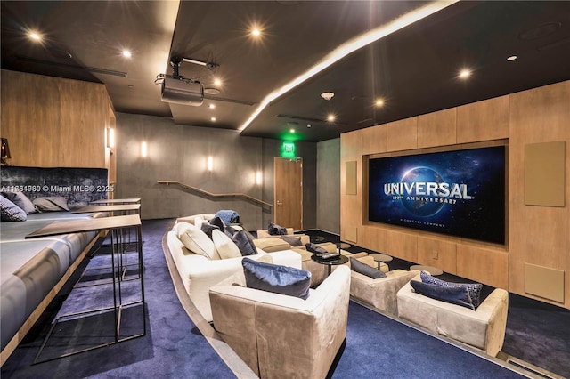 650 NE 32nd St Unit Bh6, Miami, FL 33137 - view of carpeted cinema room