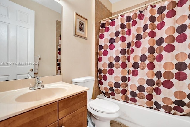16519 SW 54th Ct, Miramar, FL 33027 - bathroom with toilet, vanity, and shower / bath combination with curtain