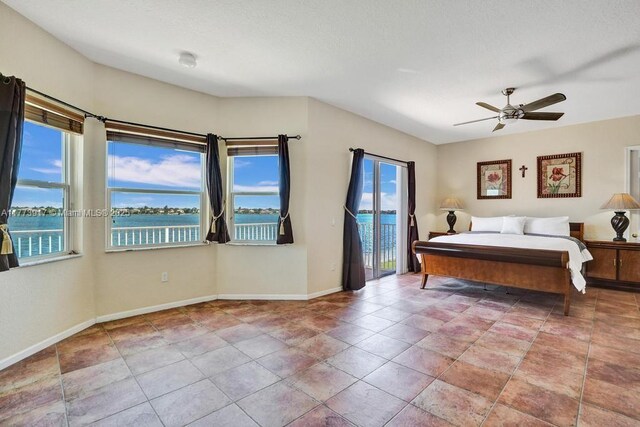16519 SW 54th Ct, Miramar, FL 33027 - bedroom featuring access to outside, baseboards, and ceiling fan