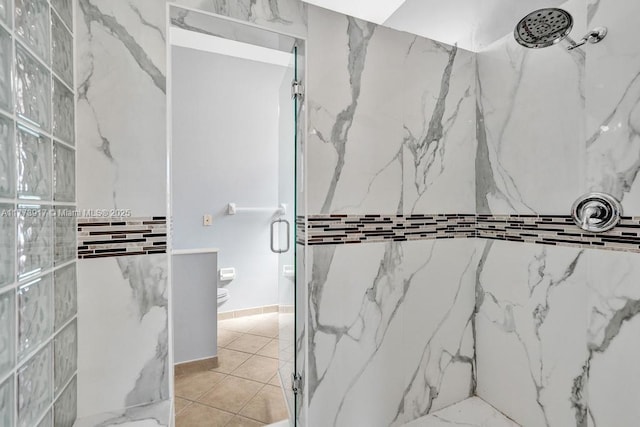 16519 SW 54th Ct, Miramar, FL 33027 - bathroom with a marble finish shower and tile patterned floors