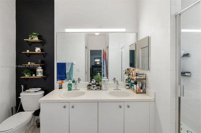 1074 NE 41st Pl, Homestead, FL 33033 - bathroom with double vanity and a shower stall