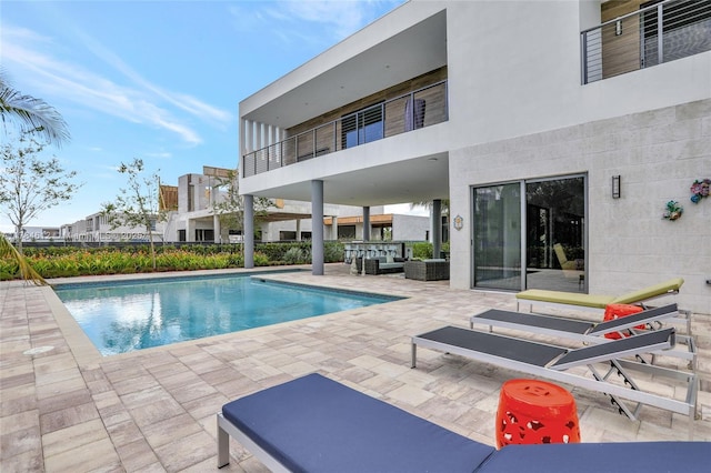 pool featuring a patio