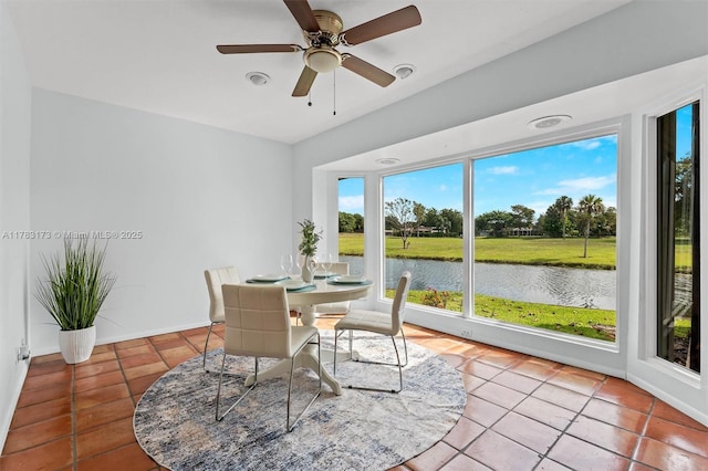 5721 Bayberry Ln, Tamarac, FL 33319 - sunroom / solarium featuring a water view