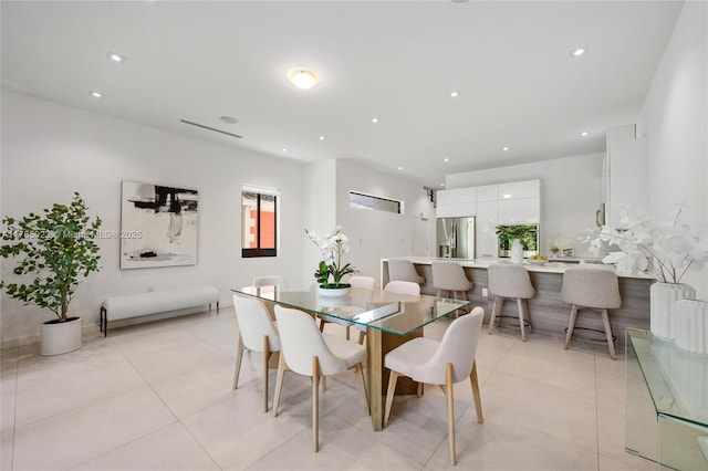 3070 Elizabeth St Unit 3070, Coconut Grove, FL 33133 - dining space with light tile patterned floors and recessed lighting