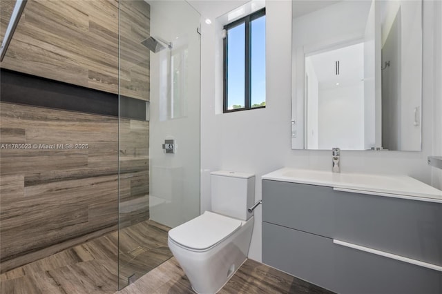 3070 Elizabeth St Unit 3070, Coconut Grove, FL 33133 - full bath with vanity, a walk in shower, and toilet