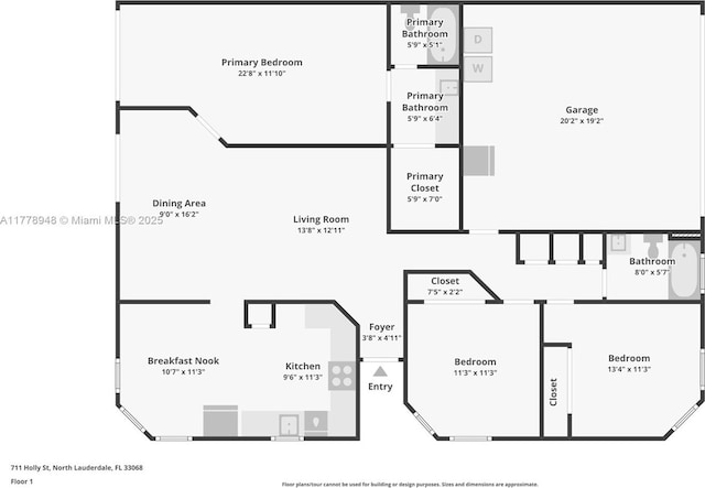711 Holly St, North Lauderdale, FL 33068 - floor plan