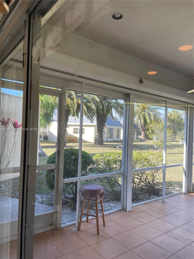 view of sunroom