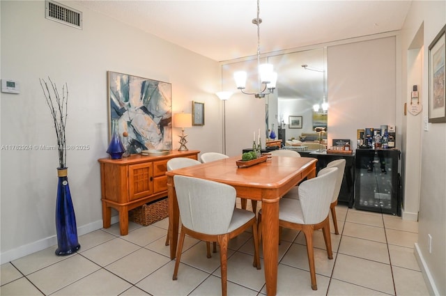 581 Blue Heron Dr Unit 112-B, Hallandale Beach, FL 33009 - dining room featuring visible vents, baseboards, and light tile patterned floors