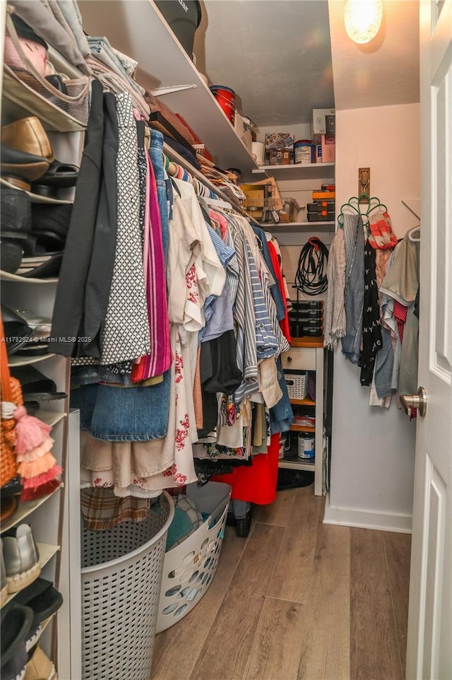 581 Blue Heron Dr Unit 112-B, Hallandale Beach, FL 33009 - spacious closet with wood finished floors