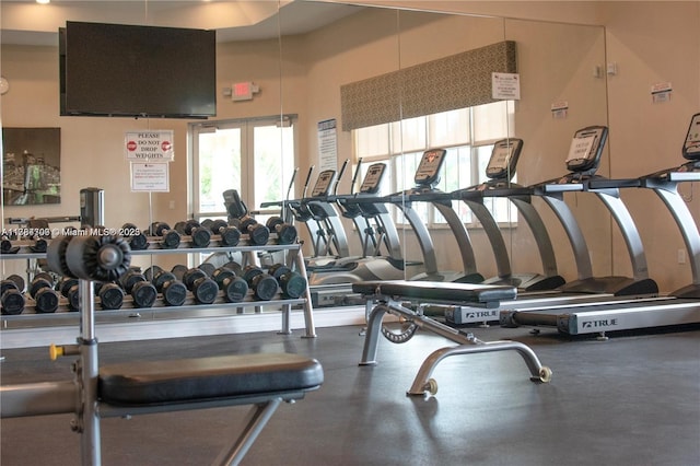 view of gym