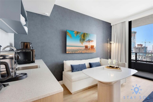 601 NE 1st Ave Unit 1602, Miami, FL 33132 - interior space featuring light wood finished floors