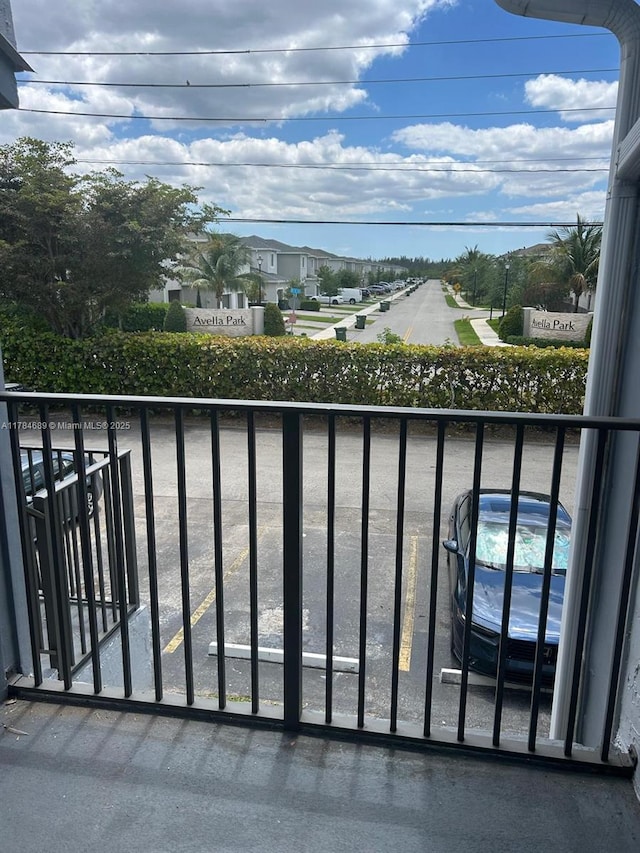 balcony with a residential view