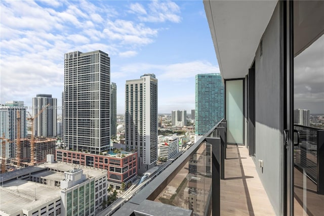 398 NE 5th St Unit 2419, Miami, FL 33132 - balcony with a city view