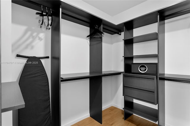 398 NE 5th St Unit 2419, Miami, FL 33132 - walk in closet featuring light wood-type flooring