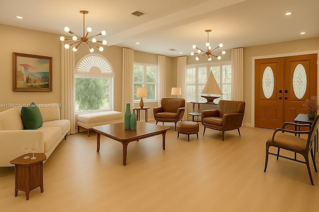 common area with recessed lighting