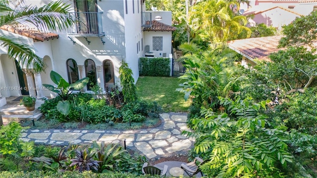 1511 Alegriano Ave, Coral Gables, FL 33146 - view of yard with a balcony