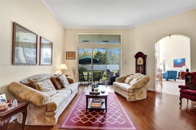 1951 NW 167th Ter, Pembroke Pines, FL 33028 - living room with wood finished floors and ornamental molding