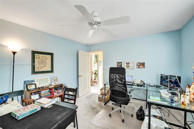 1951 NW 167th Ter, Pembroke Pines, FL 33028 - home office featuring ceiling fan and light carpet