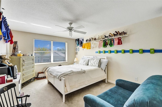1951 NW 167th Ter, Pembroke Pines, FL 33028 - bedroom with a ceiling fan, carpet flooring, and a textured ceiling