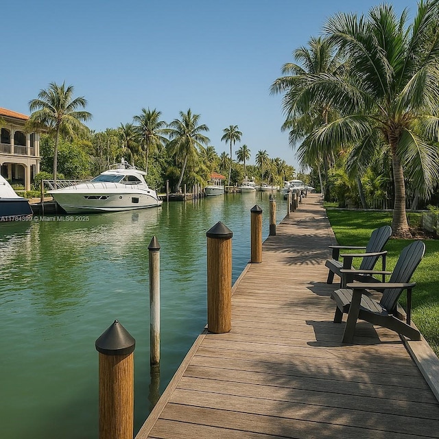 1141 NE 90th St, Miami, FL 33138 - dock area featuring a water view