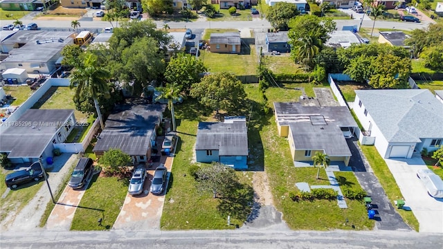 drone / aerial view with a residential view