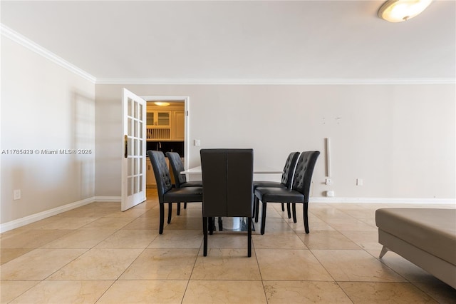 18011 Biscayne Blvd Unit 902, Aventura, FL 33160 - dining room with ornamental molding and baseboards