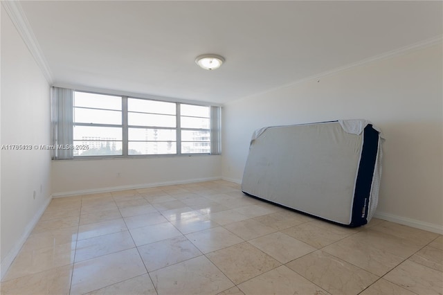 18011 Biscayne Blvd Unit 902, Aventura, FL 33160 - unfurnished room with ornamental molding, baseboards, and light tile patterned flooring