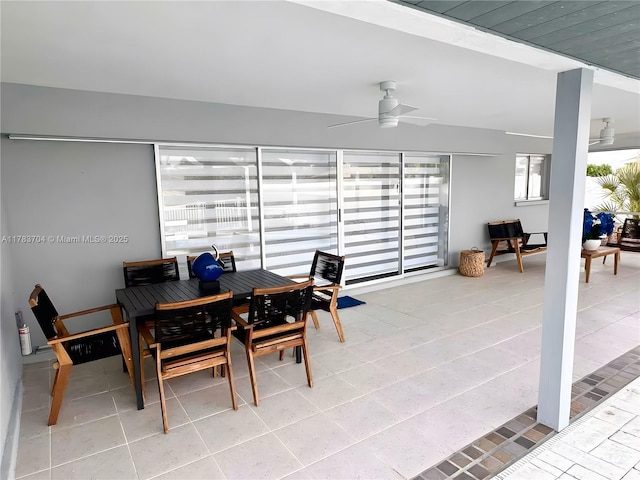 1398 Harbor View Dr, Fort Myers, FL 33917 - dining space featuring tile patterned flooring and a ceiling fan