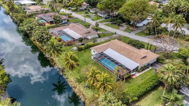 15801 SW 77th Ct, Palmetto Bay, FL 33157 - view from above of property with a nearby body of water