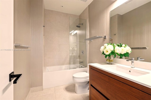 3581 E Glencoe St Unit 309, Miami, FL 33133 - full bath featuring vanity, toilet, bathing tub / shower combination, and tile patterned floors