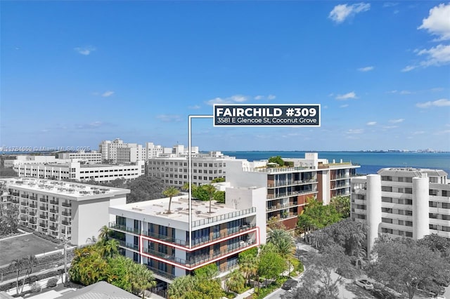 3581 E Glencoe St Unit 309, Miami, FL 33133 - view of urban area featuring a nearby body of water and apartment complex
