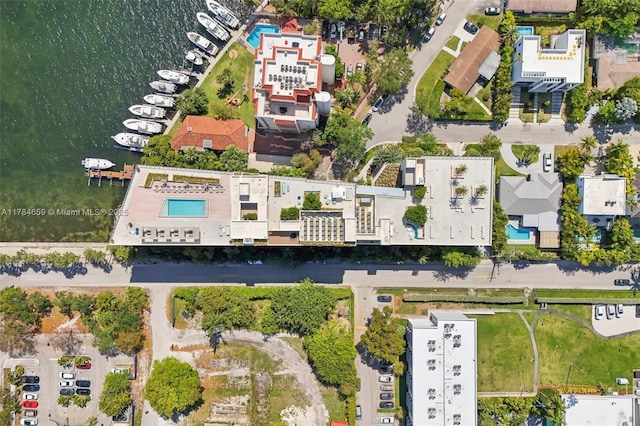 3581 E Glencoe St Unit 309, Miami, FL 33133 - drone / aerial view with a water view