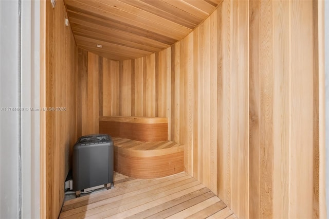 3581 E Glencoe St Unit 309, Miami, FL 33133 - sauna featuring wood ceiling