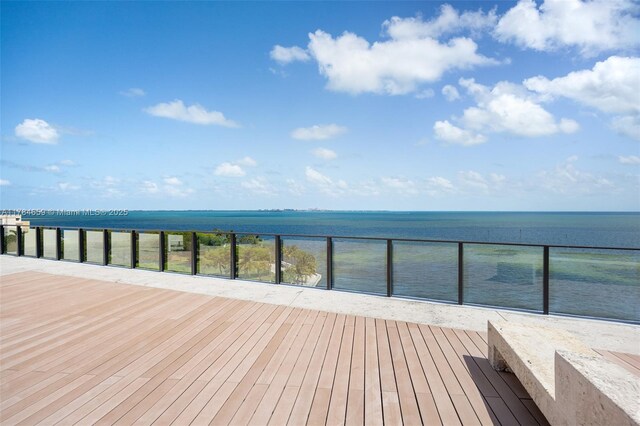 3581 E Glencoe St Unit 309, Miami, FL 33133 - deck with a water view