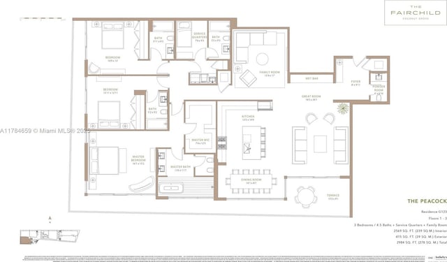 3581 E Glencoe St Unit 309, Miami, FL 33133 - floor plan
