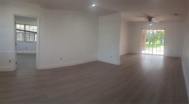 3130 SW 65th Ave, Miami, FL 33155 - empty room with wood finished floors, a ceiling fan, and recessed lighting