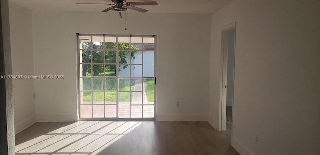 3130 SW 65th Ave, Miami, FL 33155 - unfurnished room featuring a ceiling fan and wood finished floors