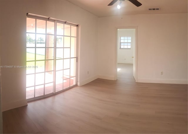 3130 SW 65th Ave, Miami, FL 33155 - spare room with light wood-style flooring and a ceiling fan