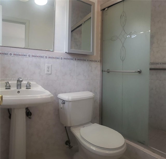 3130 SW 65th Ave, Miami, FL 33155 - bathroom with tile walls and a stall shower