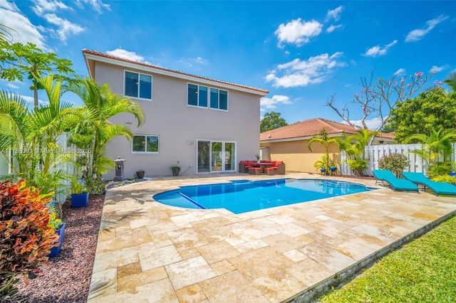 13473 NW 5th Ct, Plantation, FL 33325 - view of pool featuring a patio area, fence, and a fenced in pool