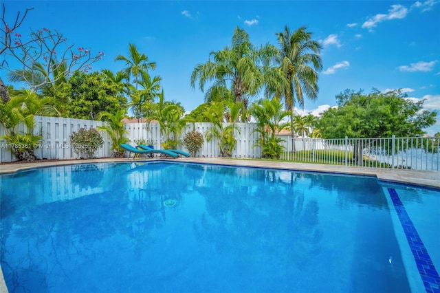 13473 NW 5th Ct, Plantation, FL 33325 - view of pool with a fenced backyard and a fenced in pool